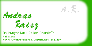 andras raisz business card